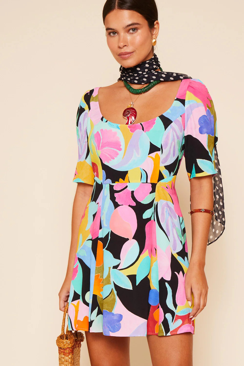 Marne - Abstract Tulip Black | Rixo