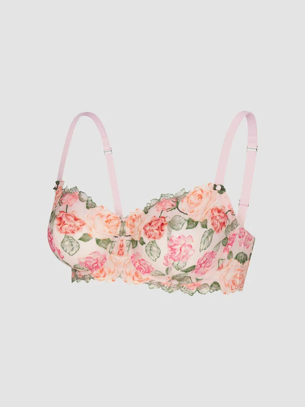 Les Roses Lace Unlined Balconette Bra | Savage x Fenty - North America