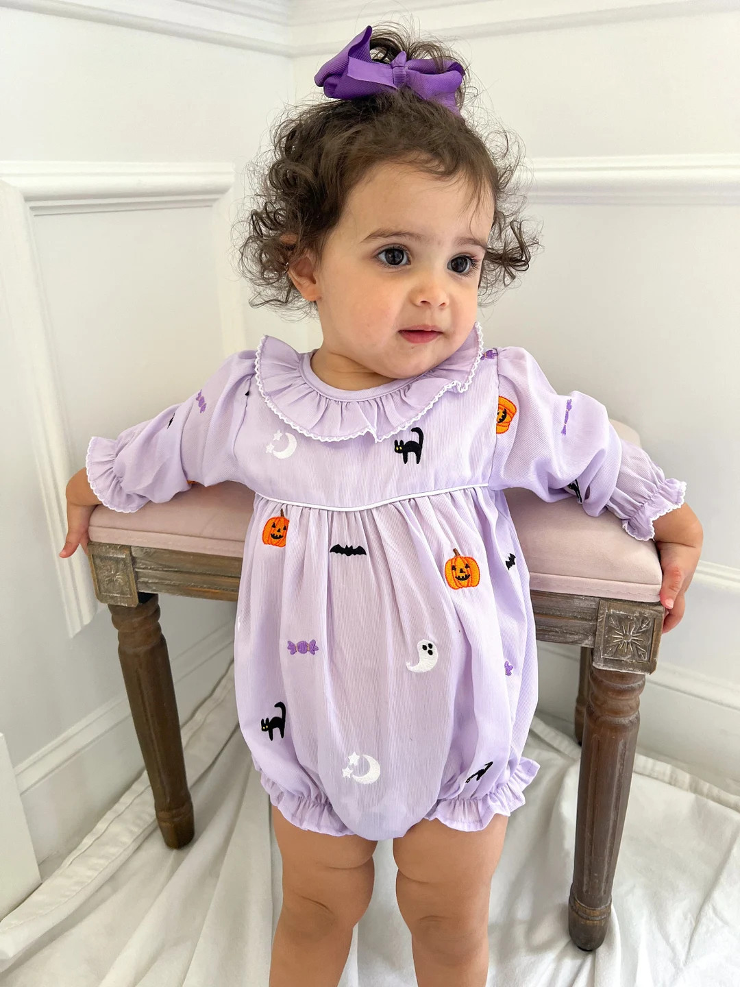 PRE-ORDER Sabrina Halloween Smocked Bubble - Etsy | Etsy (US)