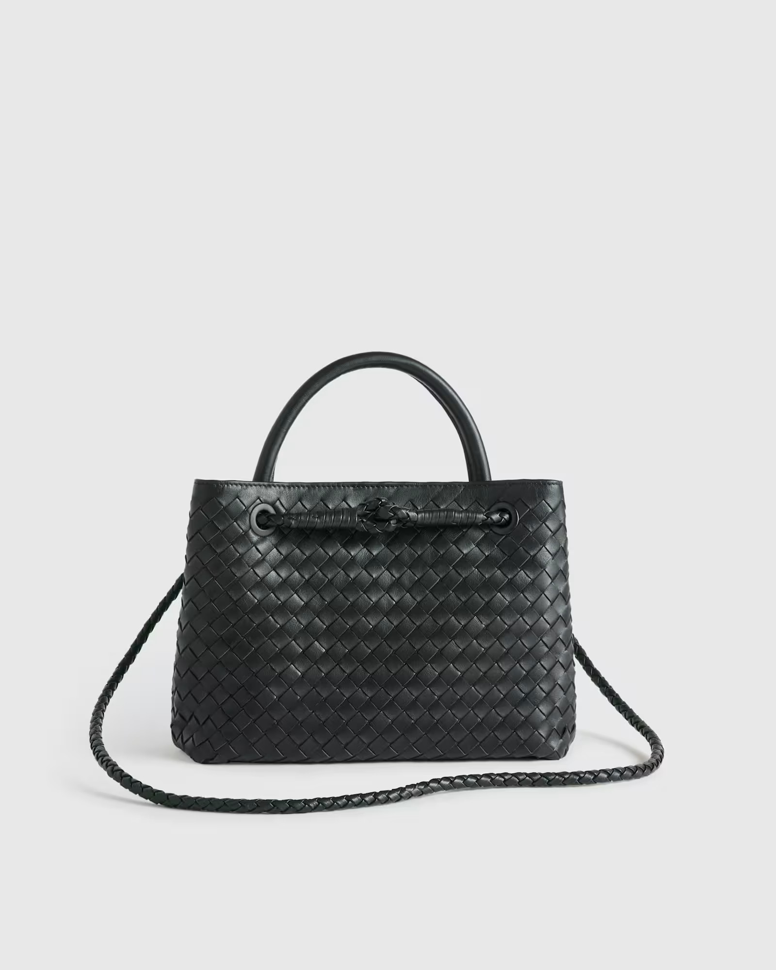 Italian Leather Handwoven Mini Satchel | Quince