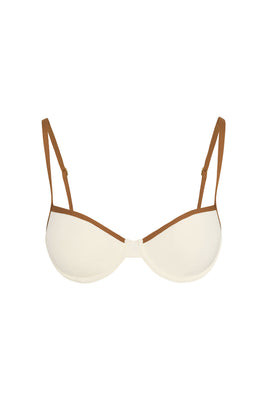 Capri Top Color Block - Ivory/Caramel | Monday Swimwear