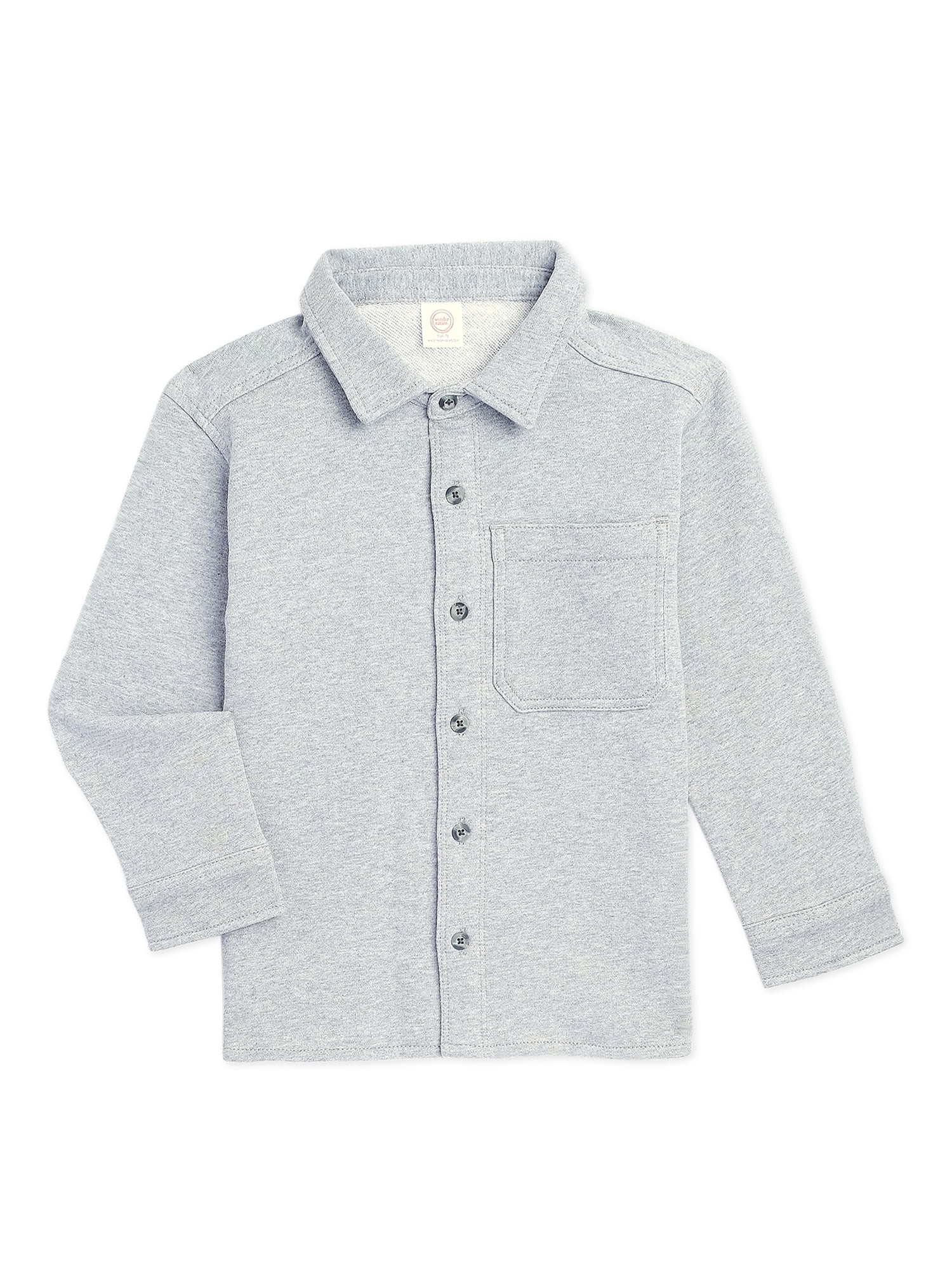 Wonder Nation Boys’ Knit Shacket, Sizes 4-18 & Husky | Walmart (US)