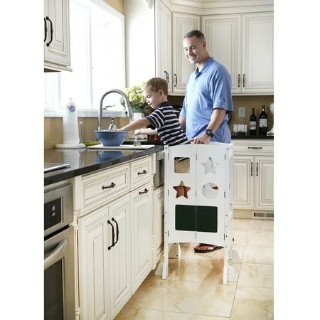 Classic Kitchen Helper - White with Keeper and Non-slip Mat, Safety Step Stool for Kids | Walmart (US)