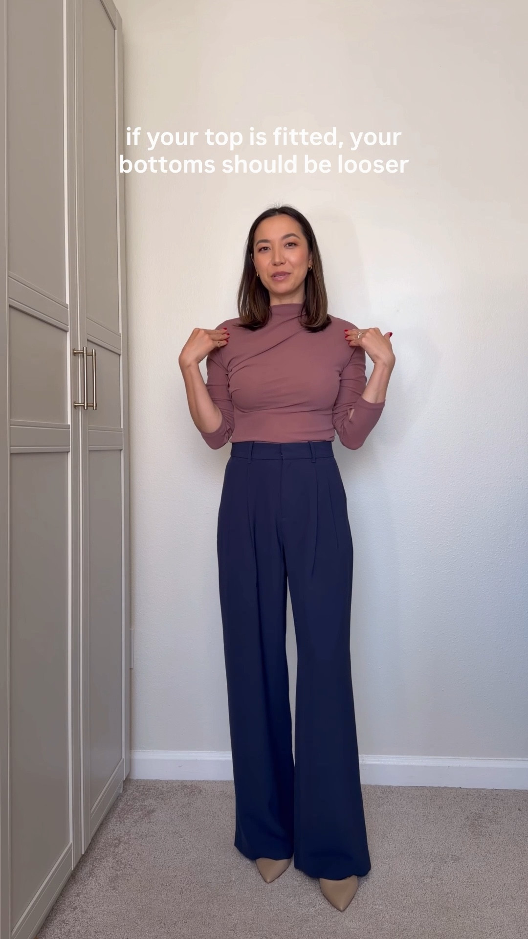 Styling tips for balanced & elevated proportions- note all these tips don’t have to be followed at the same time 🤪 

Spring outfits / how to style 