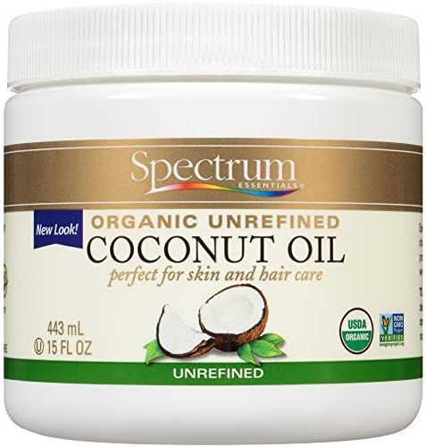 Spectrum Essentials Organic Coconut Oil, Unrefined, 15 Oz | Amazon (US)