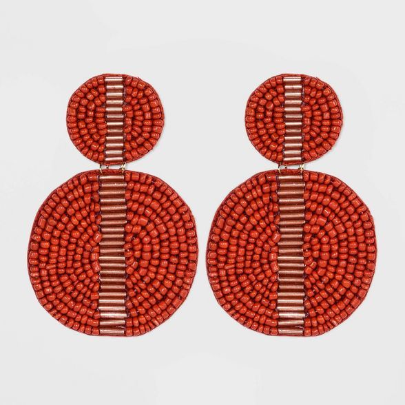 Seedbead Circle Statement Earrings - A New Day™ | Target