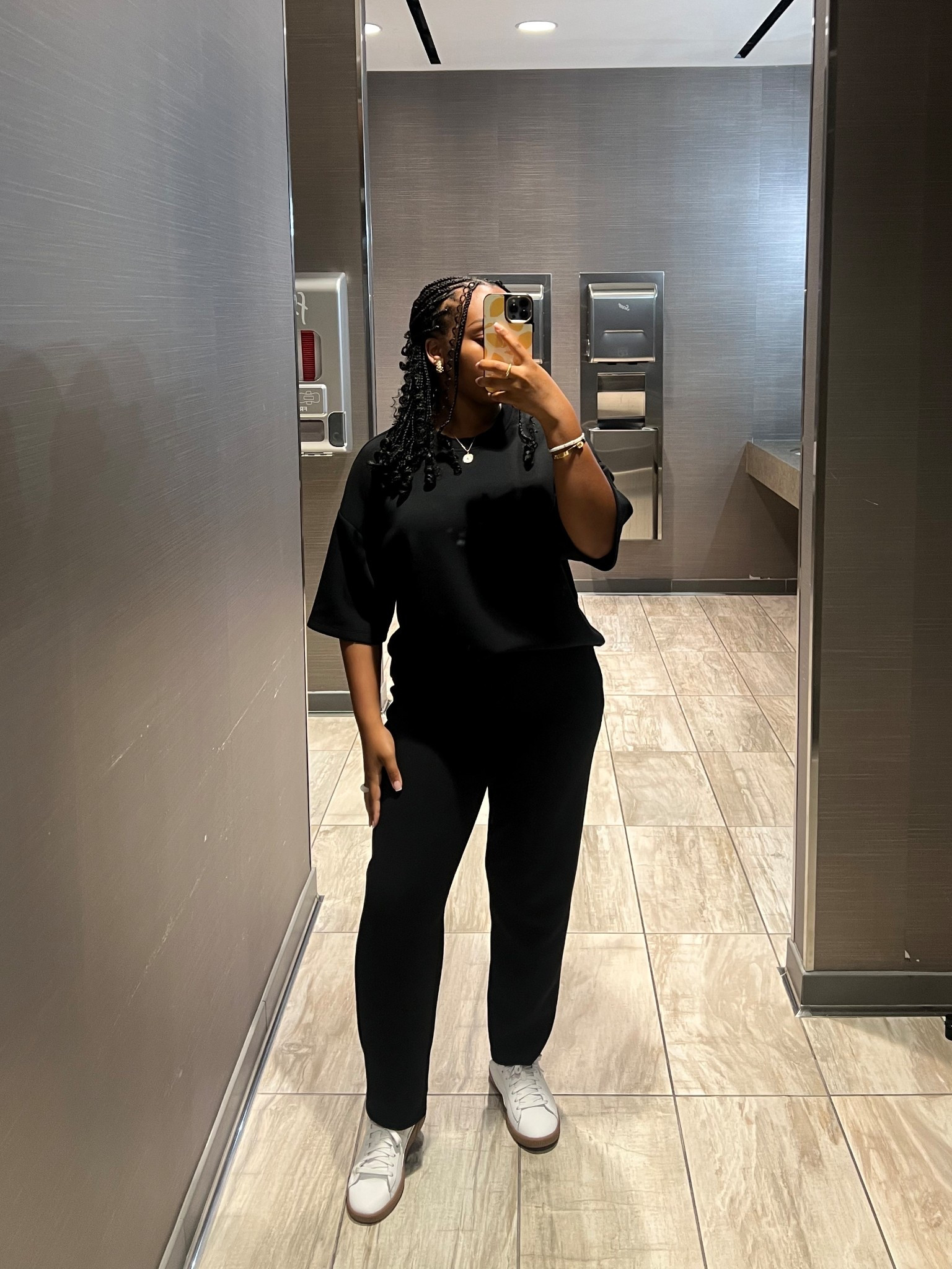 Workwear Wednesday: relaxed edition🖤

Spanx AirEssentials Tee and Slim Straight Pant, White Puma sneakers, work outfit, travel wear 

#LTKTravel #LTKWorkwear