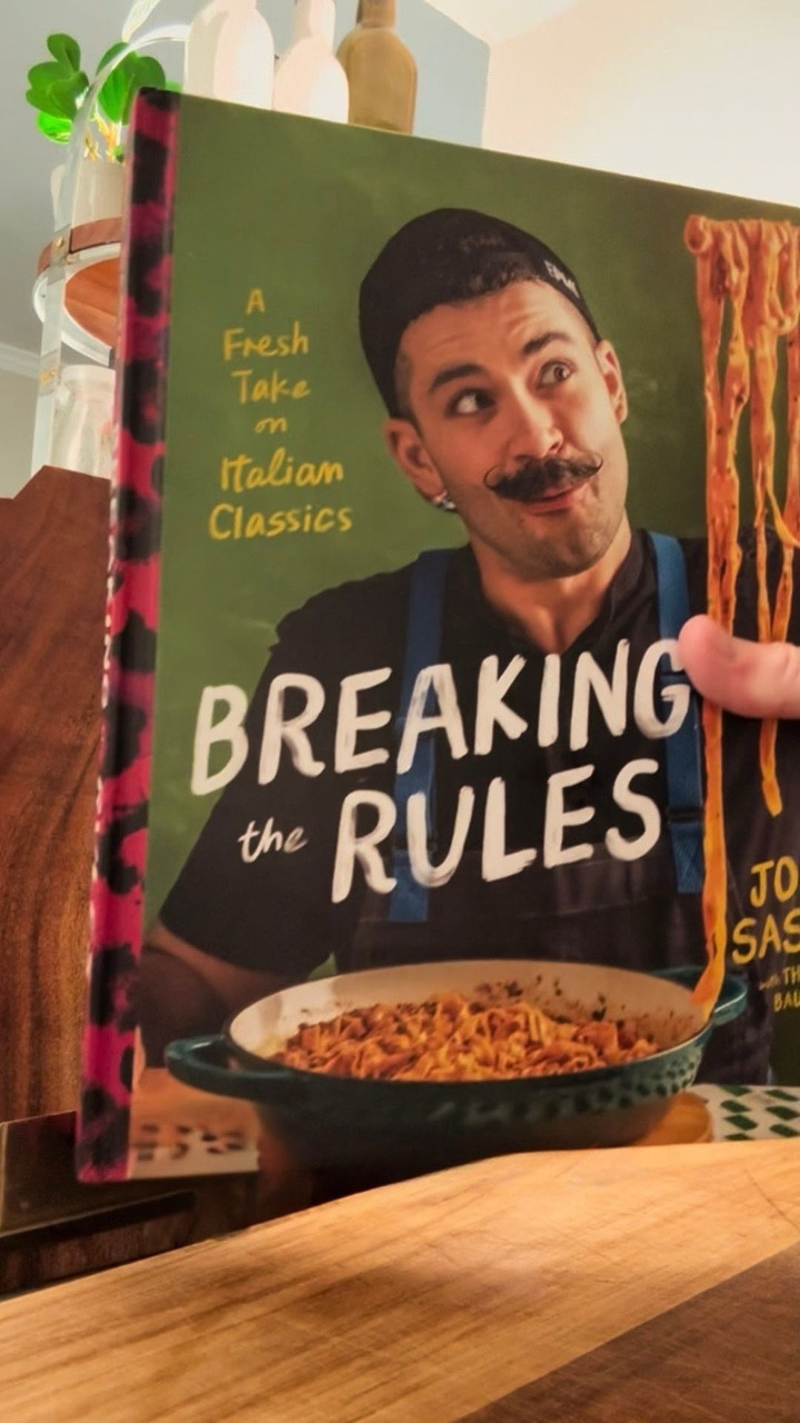 Breaking the Rules by @chef.joe.sasto open on my counter rather my nightstand. I made the Turkey Bolognese and let dinner be simple, flexible, and deeply comforting.

Thank you to @_simonelement #elementalreaders for the free copy of this cookbook for review.

Full thoughts  and the recipe story are up on Substack, link in bio @mealngrace 

#breakingtherules  #CookbookReview
#foodwriter

#LTKfoodie