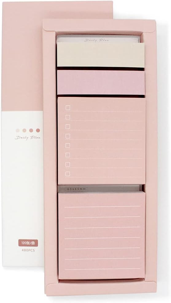 Pink Lined Sticky Notes Set 240 Sheets Square Lined Post It Notes Pads 240 Sheets Pastel Small St... | Amazon (US)