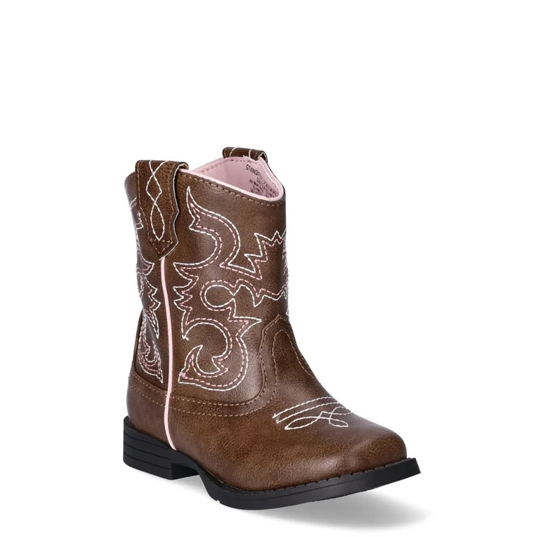 Wonder Nation Toddler & Big Girls Western Cowgirl Boot | Walmart (US)
