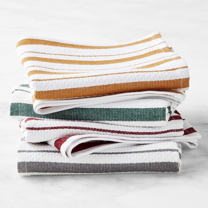 Williams Sonoma Classic Autumn Stripe Towels, Set of 4 | Williams-Sonoma