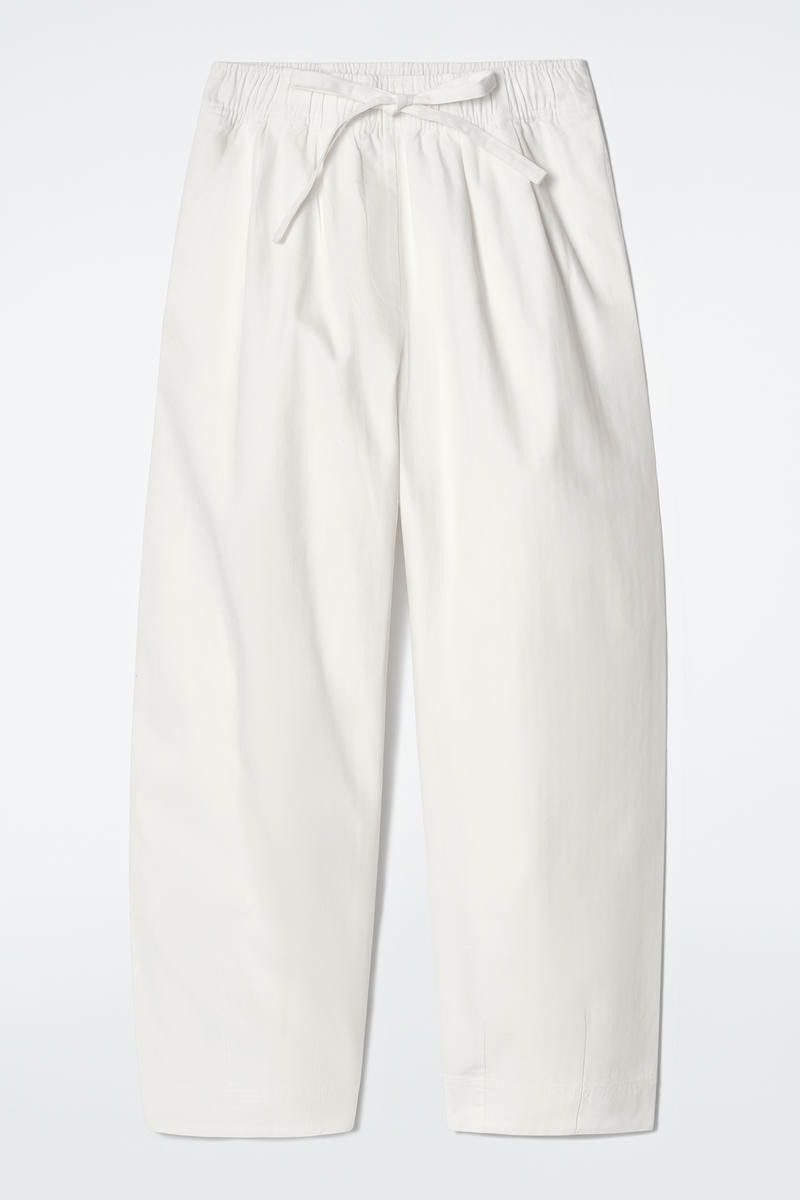 Cotton Tapered Drawstring Trousers | COS UK