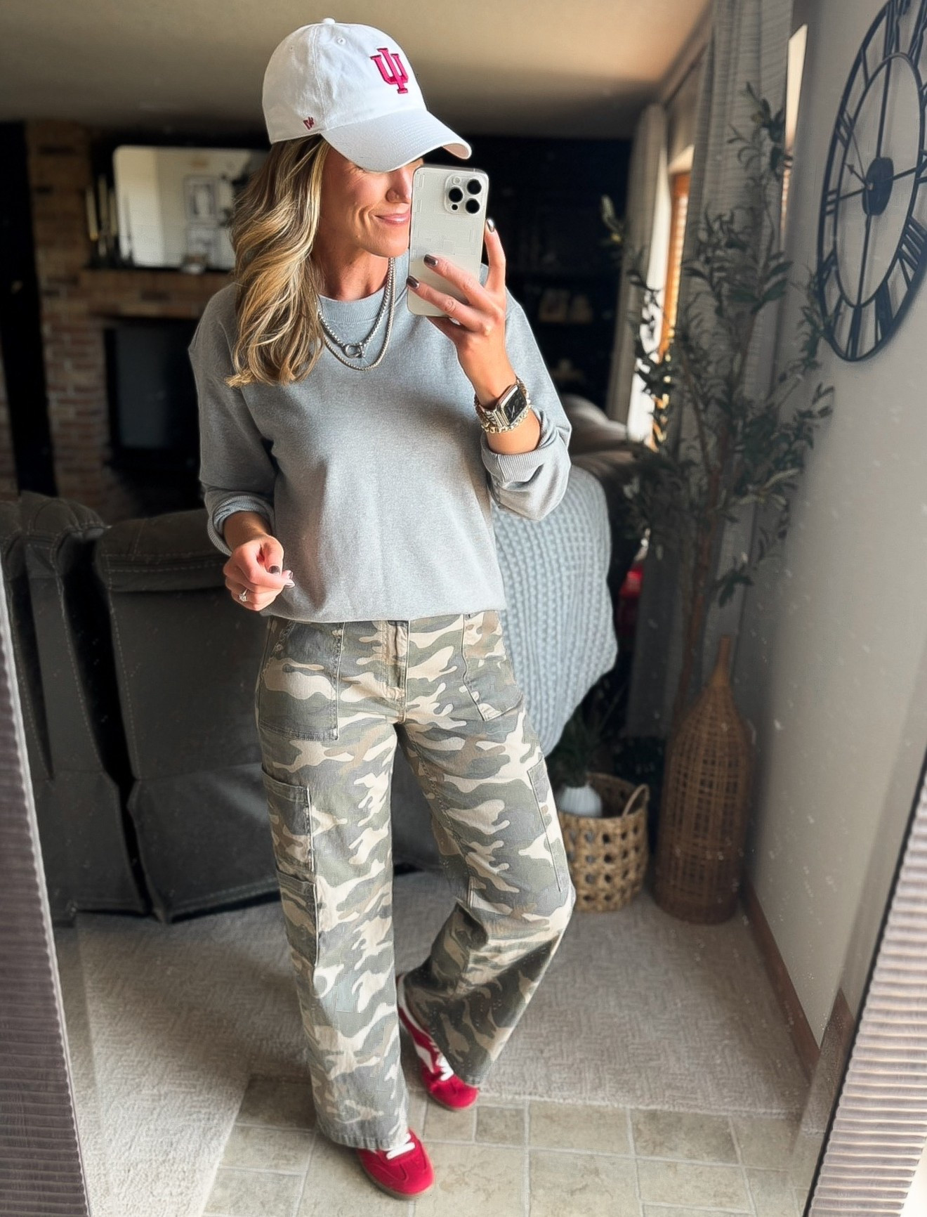 Have you snagged the viral camo pants yet?? Perfect for Fall game days 🏈 
Sweatshirt/small
Pants/medium full length.

#LTKSeasonal #LTKSaleAlert
