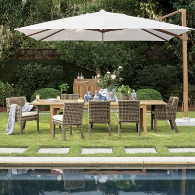 Altura Cantilever Umbrella & Base with Sun Protection and 360\ufffd Swivel Rotation | Frontgate