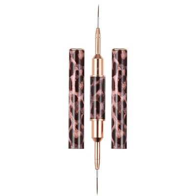 Unique Bargains Nail Art Liner Brushes Nails Gel Polish Painting Nail Art Design Brush Pen Set Nail Dotting Painting Drawing Pen Tool Leopard Print | Target