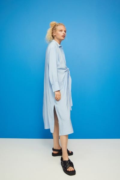 Tie-front shirt dress | H&M (UK, MY, IN, SG, PH, TW, HK)