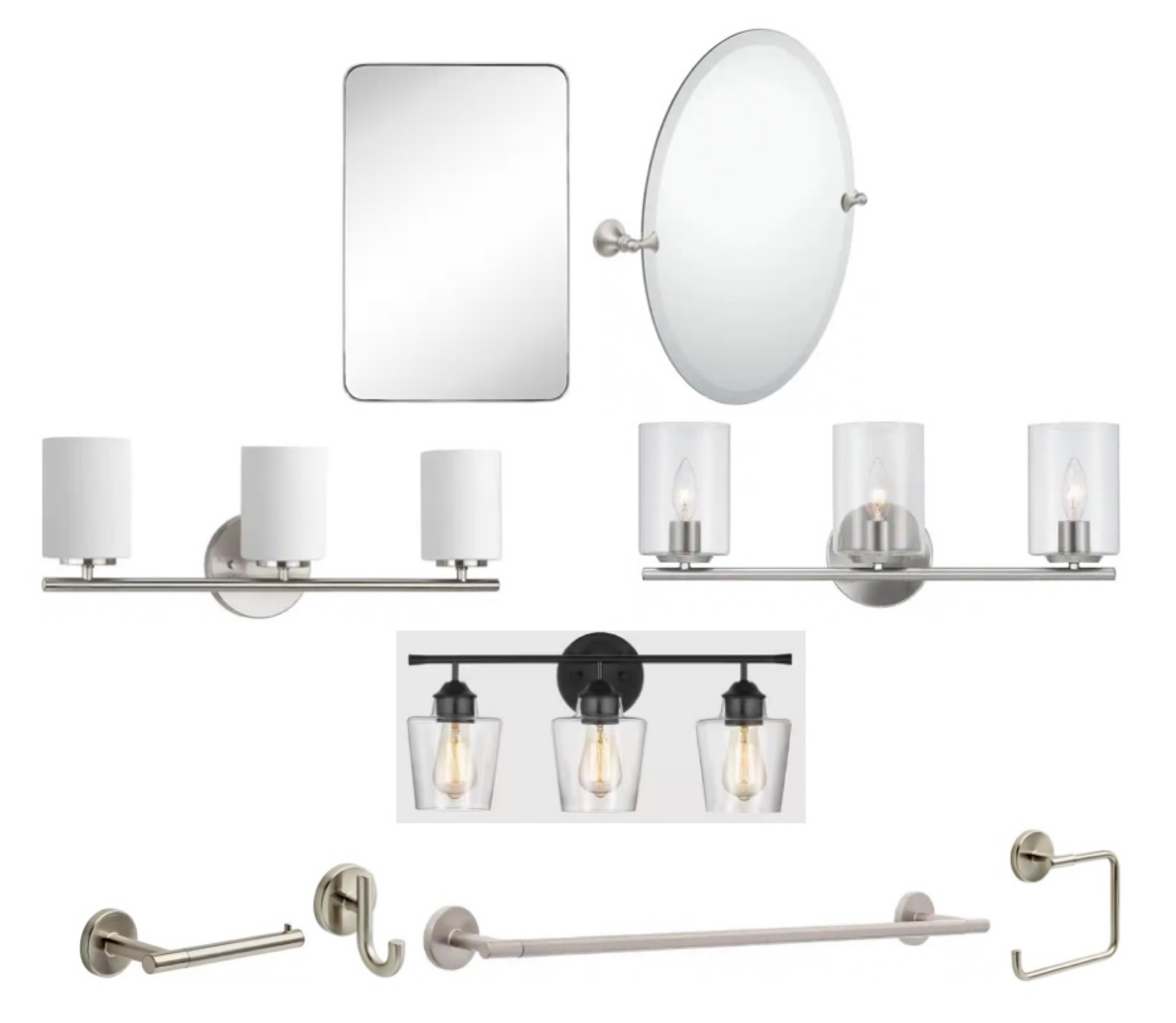 Brushed nickel bathroom details for a client’s guest bathroom upgrades 🩶

#LTKunder100 #LTKhome #LTKfamily