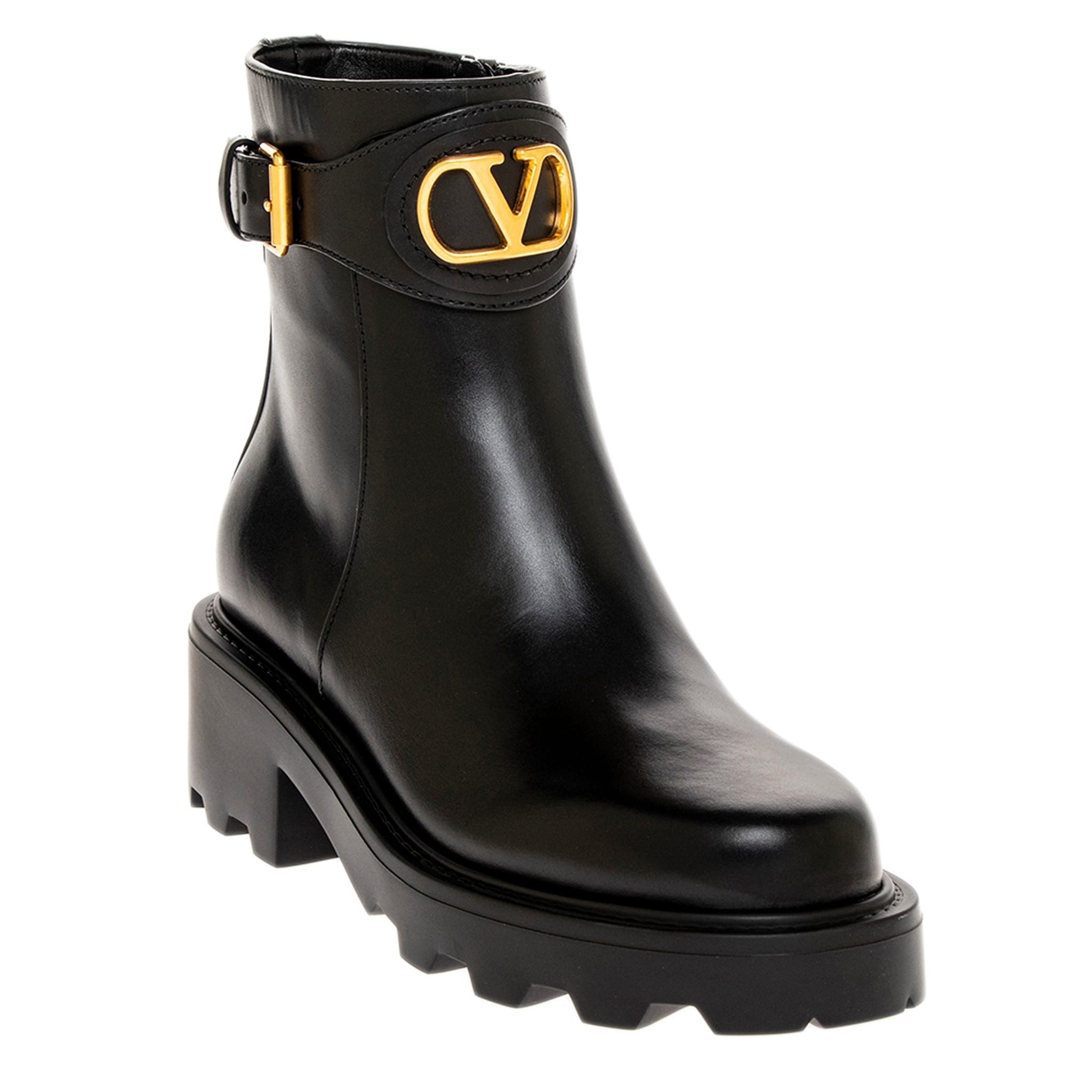 Valentino VLogo Signature Calfskin Ankle Boots | Overstock