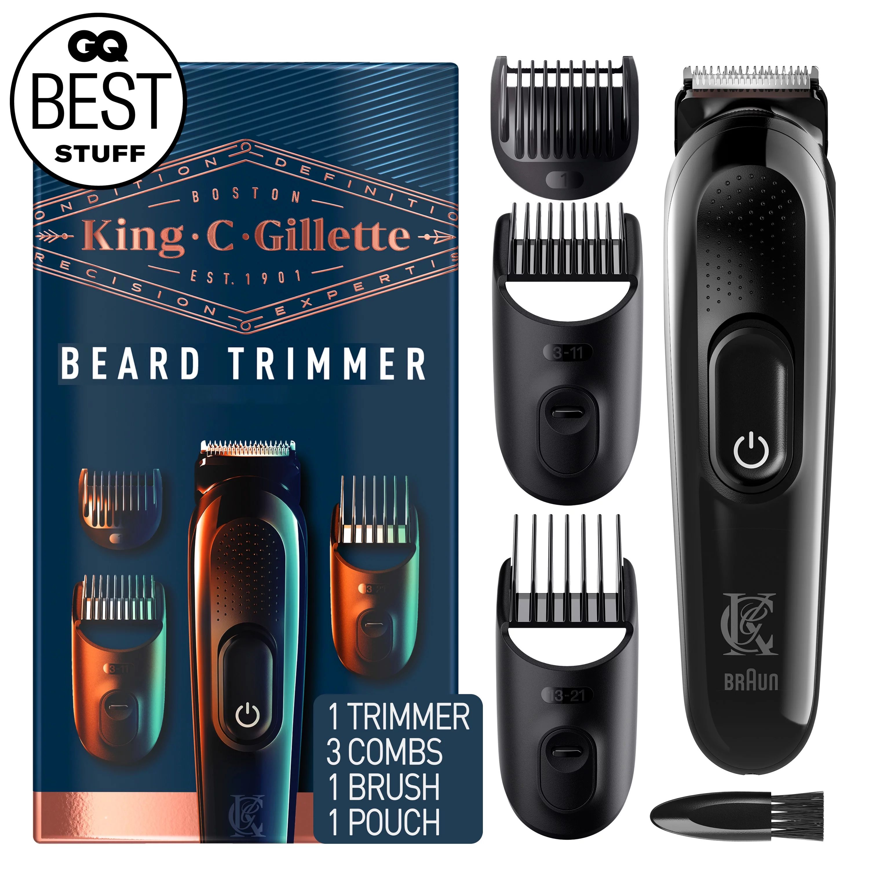 King C. Gillette Cordless Beard Trimmer for Men, Rechargeable | Walmart (US)