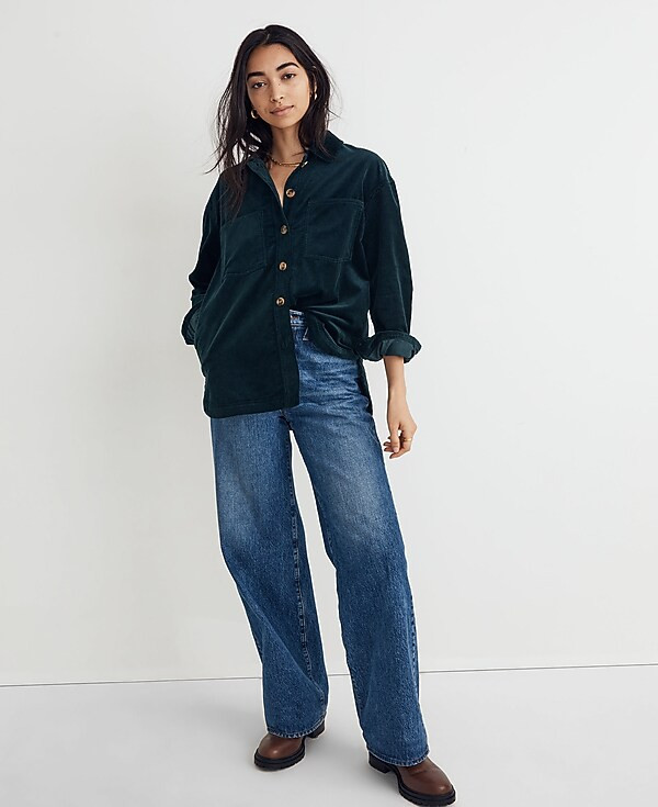 Corduroy Kentwood Oversized Shirt-Jacket | Madewell | Madewell