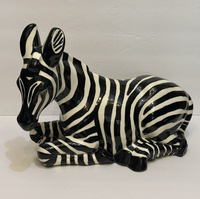 Large VTG Zebra Statue Porcelain/ceramic Hand painted Original 1978 Signed READ | eBay US