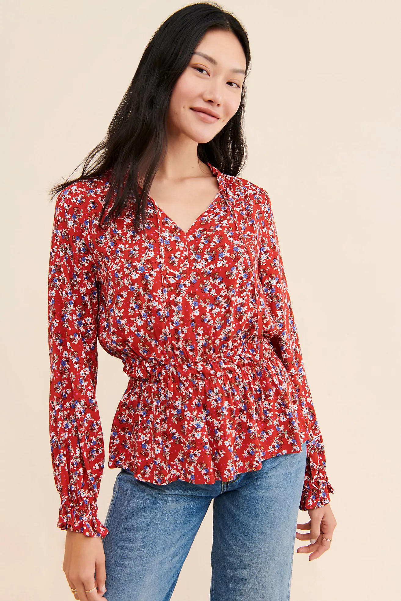 Lost + Wander Wildflower Peplum Blouse | Anthropologie (US)
