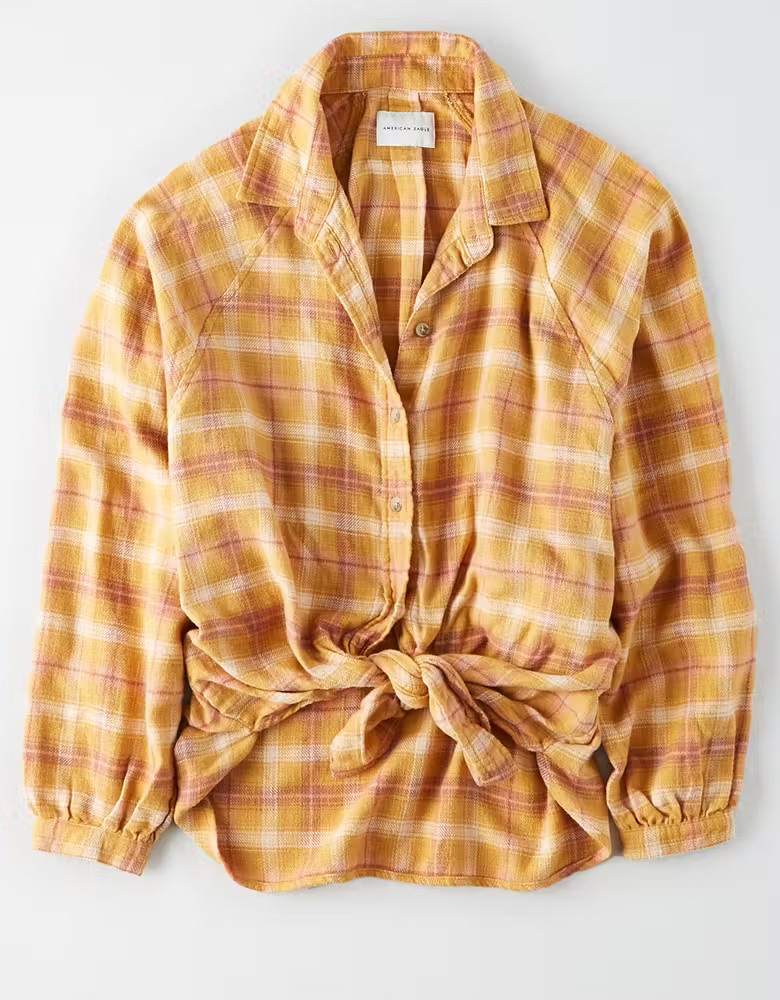 AE Plaid Button Up Shirt | American Eagle Outfitters (US & CA)