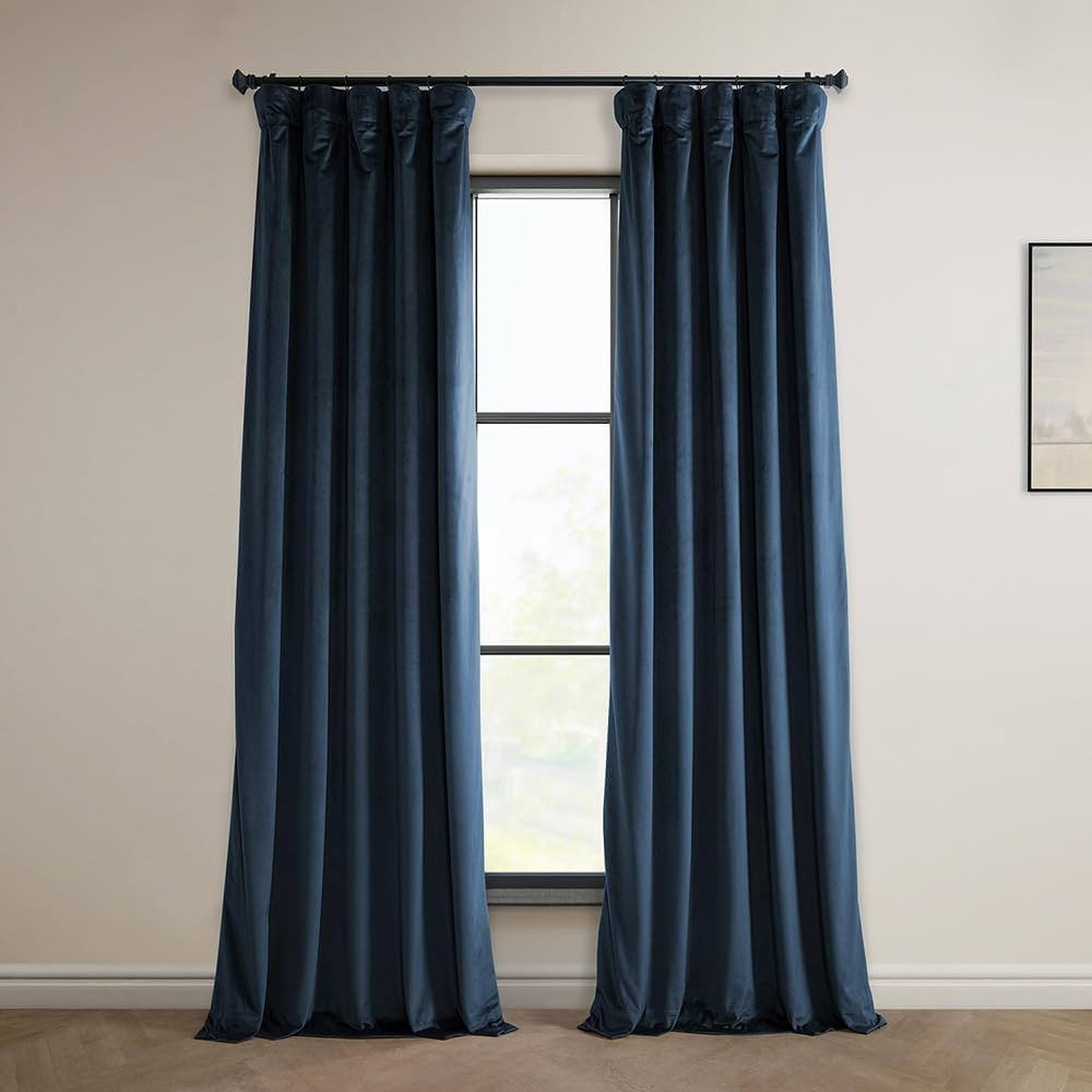 HPD Half Price Drapes Heritage Plush Velvet Curtains 96 Inches Long Room Darkening Curtains for B... | Amazon (US)