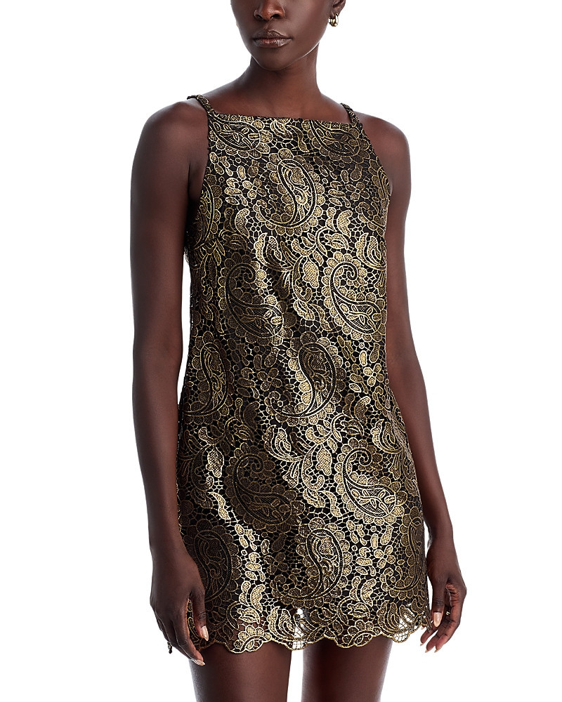 Michael Kors Metallic Lace Mini Dress | Bloomingdale's (US)