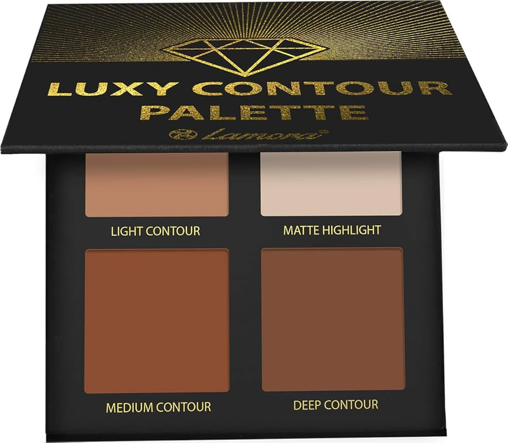 Contour Palette Powder Contour Kit - Contouring Makeup Palette With Mirror - 4 Highly Pigmented M... | Amazon (US)