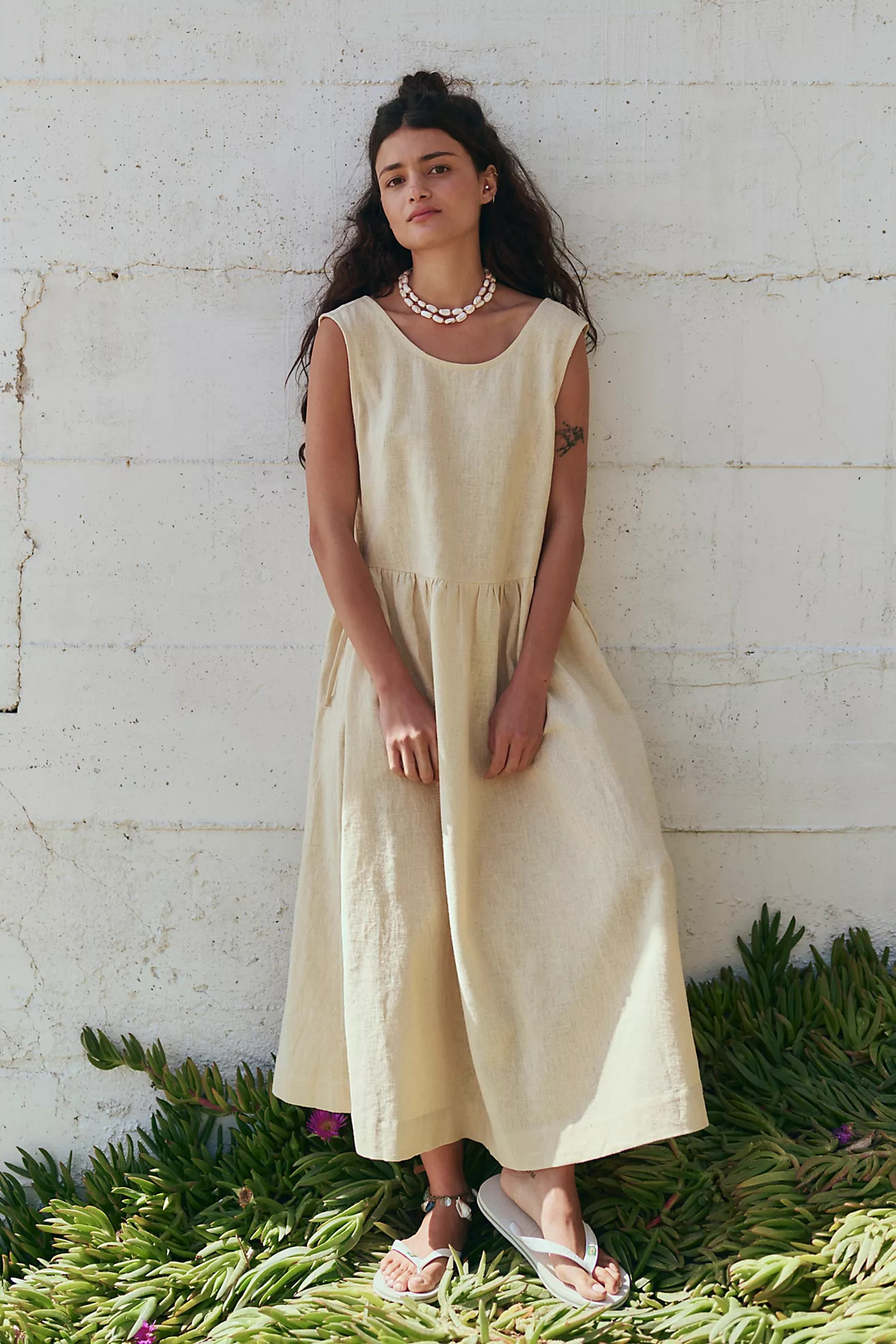 Madeline Cotton-Linen Midi | Free People (UK)