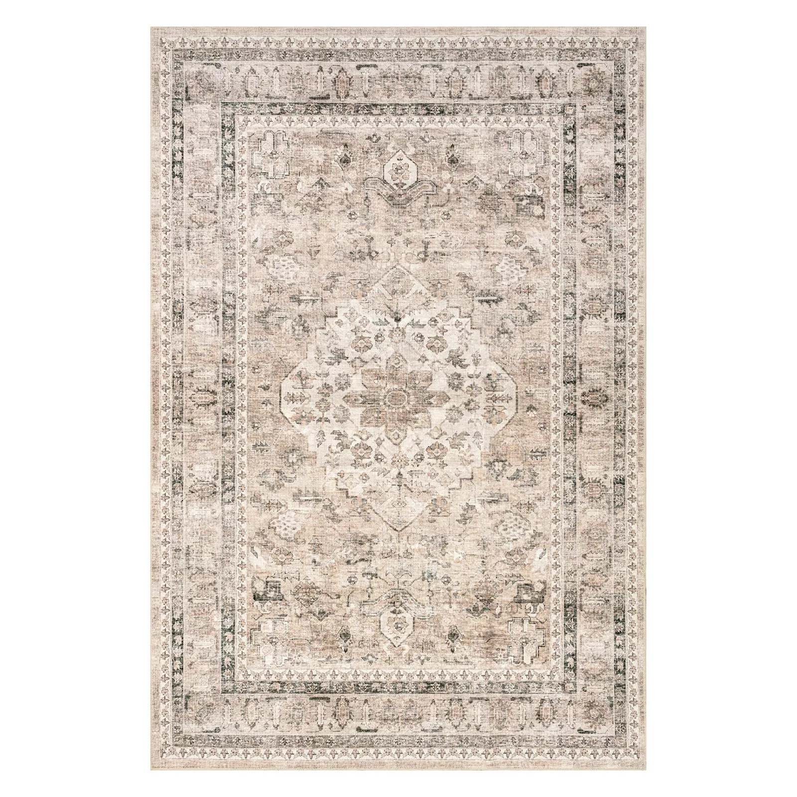nuLOOM Davi Faded Spill Proof Machine Washable Area Rug, Grey | Kohl's