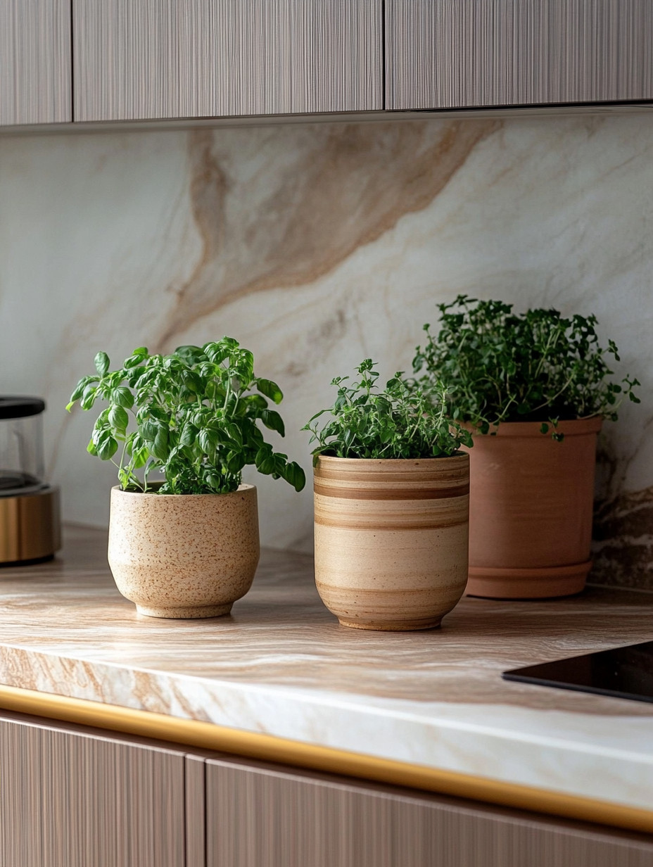 Nature meeting nature 🤍
These rounded herb planters in soft taupe, brown, and beige tones bring a quiet kind of luxury into the kitchen. This isn’t about styling for the sake of styling—it’s about how a space feels. Nourishing, grounding, personal.

Fresh herbs growing in earthy, ceramic planters create a moment of calm in an otherwise functional space. They soften stone, warm up modern cabinetry, and add a lived-in elegance that never feels forced. Whether you cook daily or just love the ritual of tending something alive, this kind of decor connects you back to the essentials.

Understated. Organic. Soulful.
Sometimes the most beautiful upgrades are the ones you feel more than see.

#KitchenDecor
#HerbGarden
#EarthyInteriors
#NaturalHome
#OrganicDecor
#QuietLuxury
#UnderstatedElegance
#KitchenInspo
#WarmNeutrals
#HomeWithSoul 

 #LTKHome