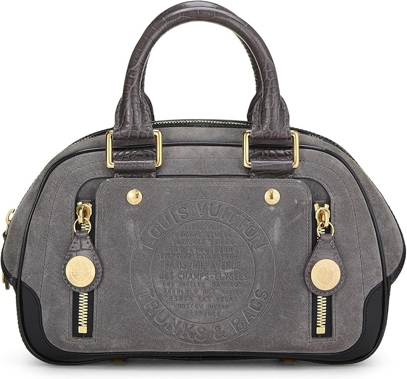Amazon.com: Louis Vuitton, Pre-Loved Grey Suede Stampbag PM, Grey : Luxury Stores | Amazon (US)