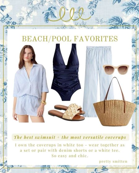 This will be my pool/beach uniform this summer - guaranteed. Favorite bathing suit (own on multiple colors) + the most versatile coverups. Wear as a set or pair the top with denim shorts and shorts/pants with white tee. SO easy and looks pulled together. Bought in white too!!

#LTKmidsize #LTKover40 #LTKswim