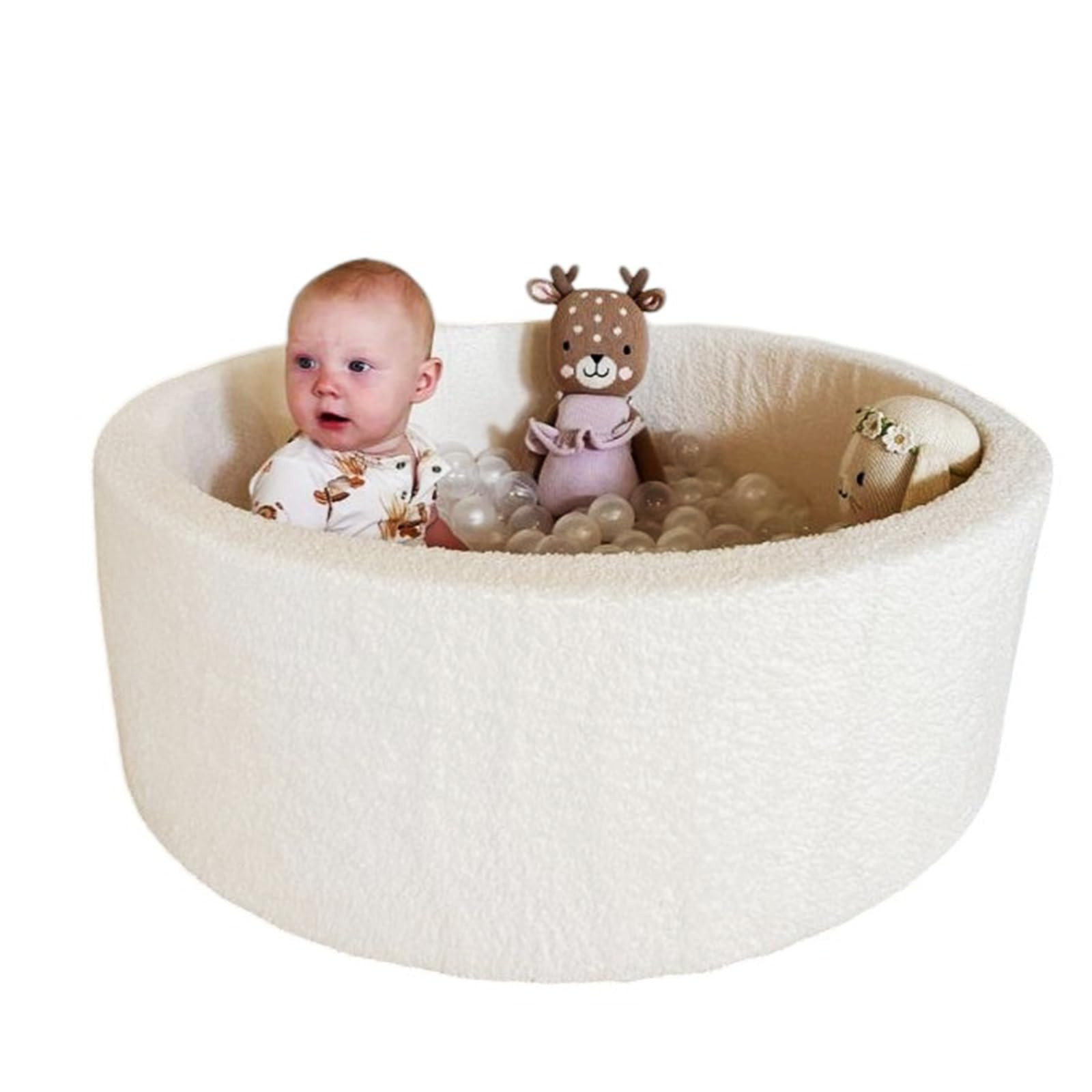 Foam Ball Pit for Toddlers and Babies- 35.5 in Soft Foam Baby Ball Pit Kids Playpen - Durable Bal... | Amazon (UK)