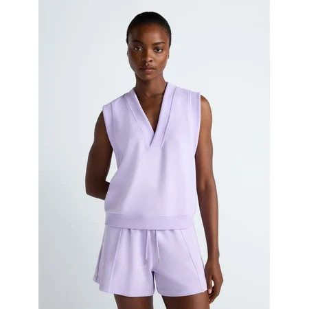 Scoop Women s Scubaknit Sleeveless Deep V-Neck Top Sizes XS-XXL | Walmart (US)
