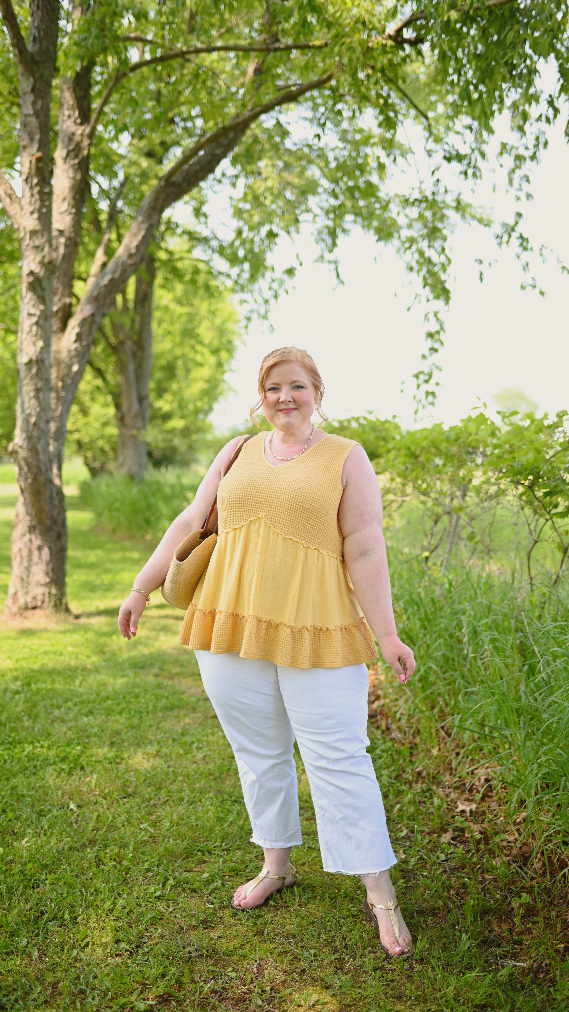 How to Style White Jeans for Summer 🌞🤍👖

Tank size 2X from BloomChic 
(Code BLOOMCHICKOL for 15% OFF
Jeans size 18 from Ulla Popken
(Code LIZULLA for 35% OFF)
Sezane Justine Basket Bag
Kendra Scott gold jewelry
Sam Edelman sandals

#LTKMidsize #LTKPlusSize #LTKItBag