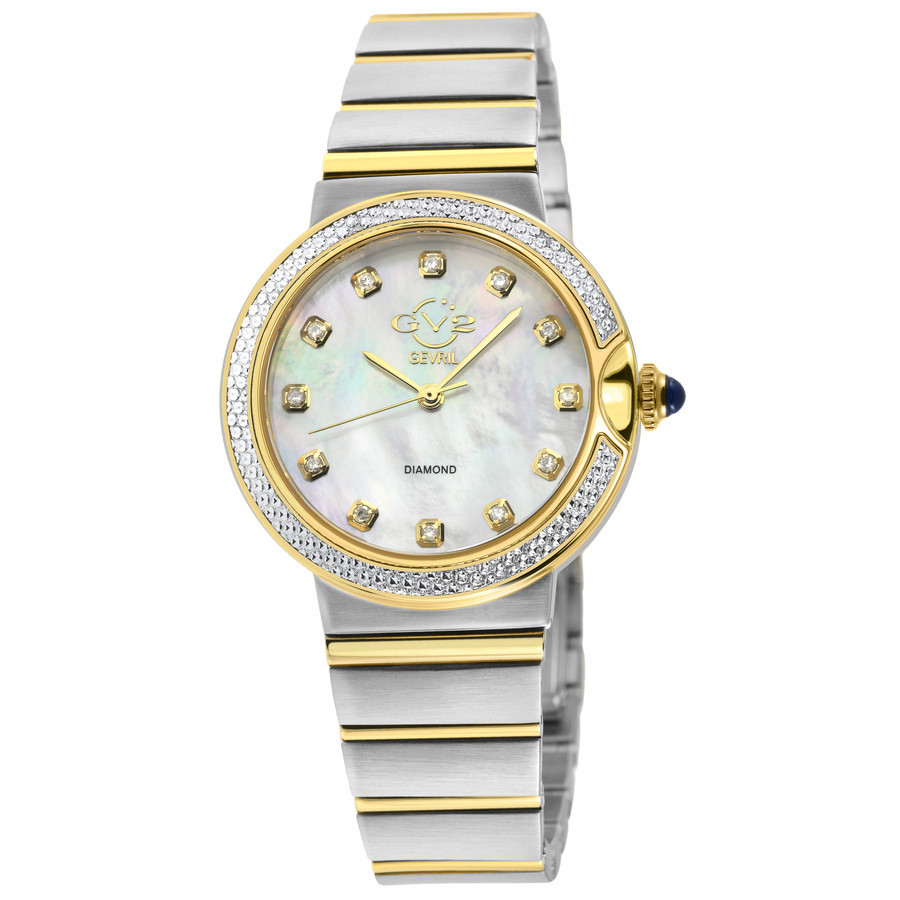 GV2 by Gevril Sorrento Diamond Mother of Pearl Dial Ladies Watch 12444B | Jomashop.com & JomaDeals.com