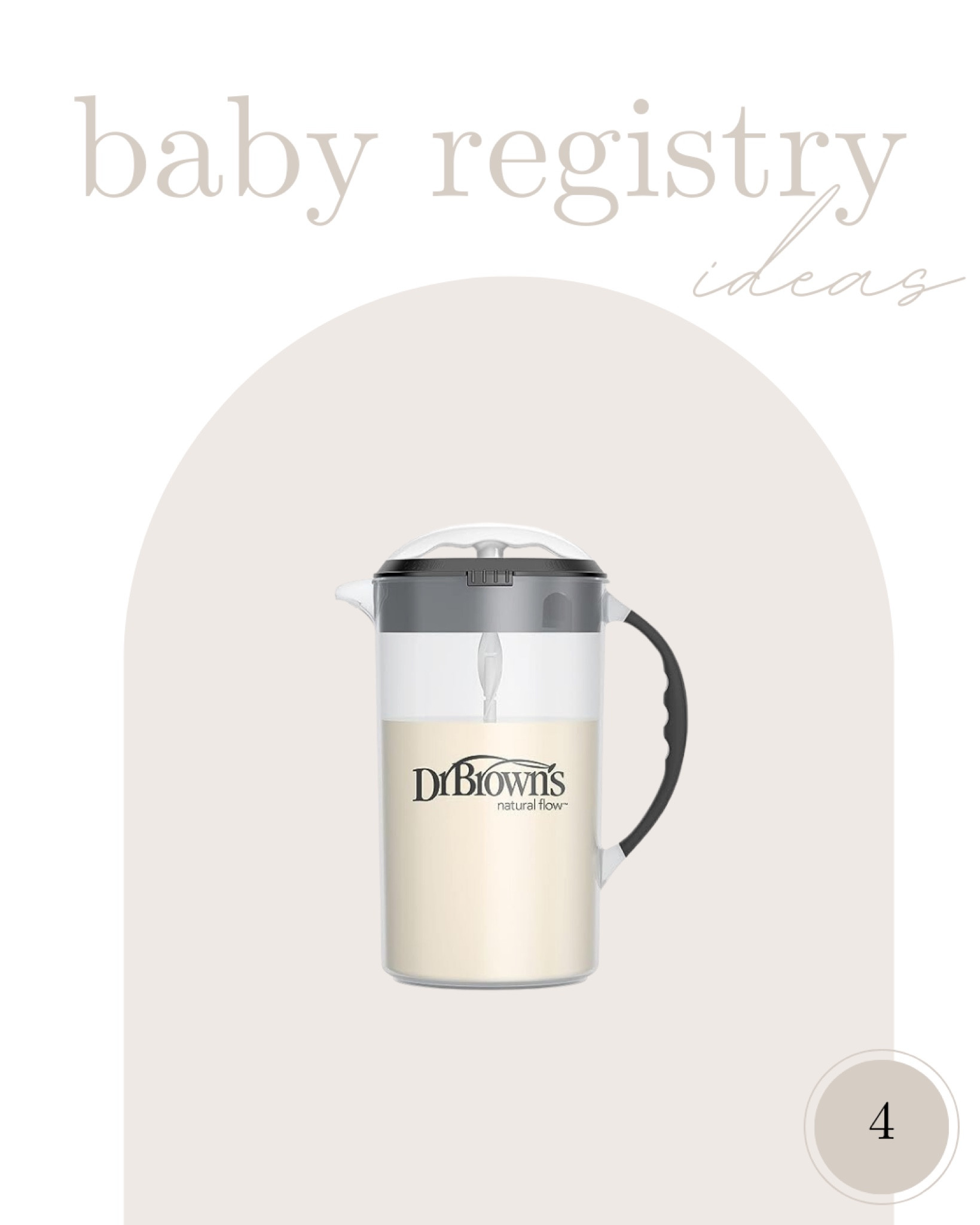Baby Registry Ideas • Part 4

Baby Product:
👶🏼 Dr. Browns Mixing Pitcher
• fits easily in our fridge 
• mixes milk/formula very well
• easy to clean
• affordable from amazon!

🩷 This has been a game-changer for both my breastfeeding and formula feeding journey! 

When breastfeeding I would pool all milk created into this pitcher and make bottles out of what was dumped into it. At the end of the day, I would make our nighttime bottles and then freeze the leftovers.  It saved me so much time & helped me build a freezer stash. I know that this technique may not work for everyone because all of our breastfeeding, pumping, and formula feeding  journeys are wildly different! However, I wanted to share in case it helps someone. 

#babyregistry #babyregistryideas #exclusivelypumping #breastfeeding #formulafeeding #babygiftideas #babyshowerideas #babyshowergiftideas #newbornessentials 