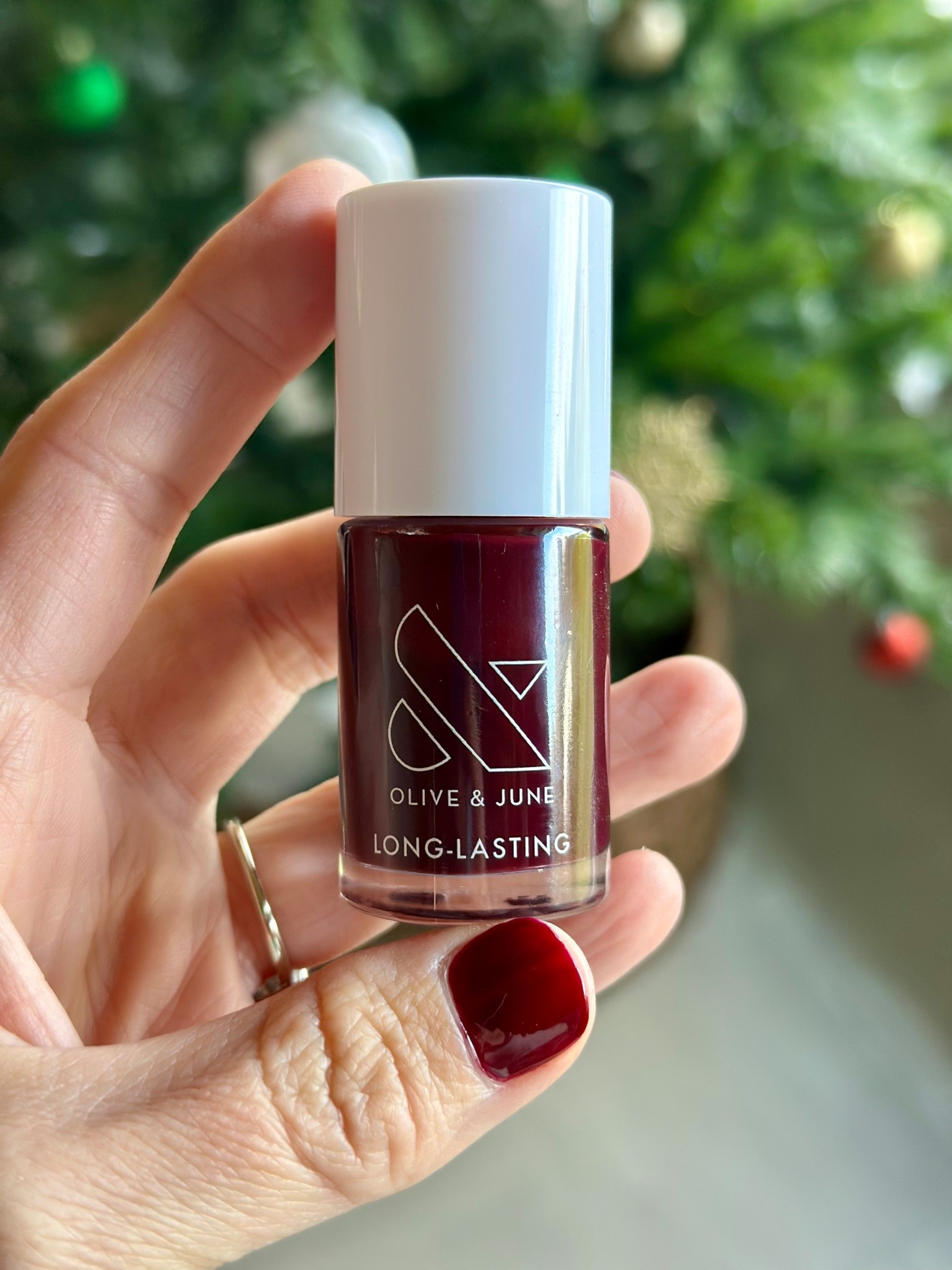 My favorite red! 🤩 and it’s perfect for this time of year! ♥️🎄
#nails #nailpolish #red #festive #pretty #christmas #oliveandjune #walmart #favorite #like #comment #save #share #follow 

#LTKHoliday #LTKselfcare #LTKBeauty