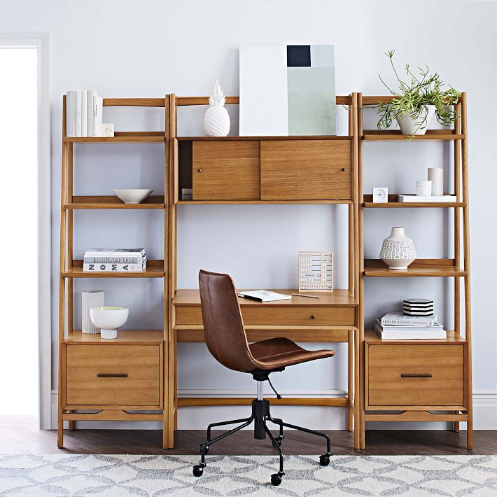 Mid-Century Wall Desk & Shelf Set (82") | West Elm (US)