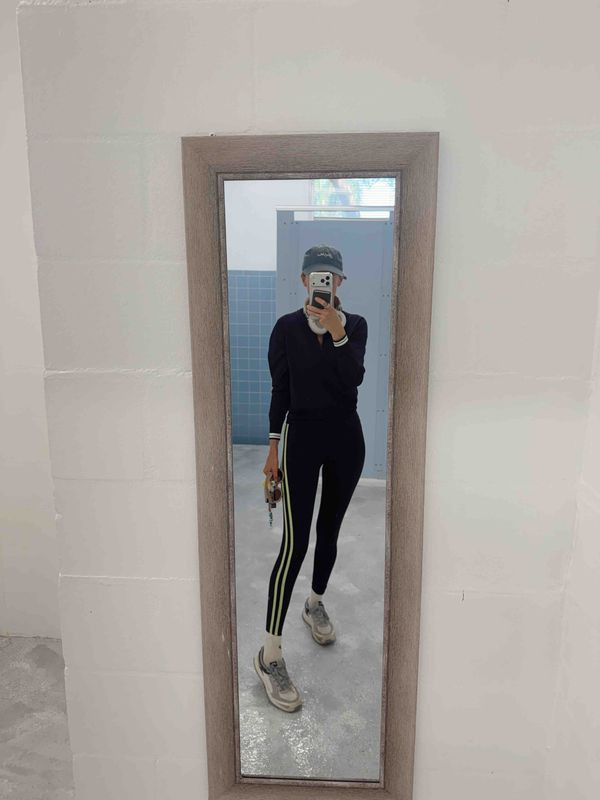 I'm obsessed with these workout leggings, sports bra, and half zip. The stripes on the side of the pant are especially cute!

workout set, active wear, leggings, sneakers  

 #LTKootd #LTKActive #LTKOver40