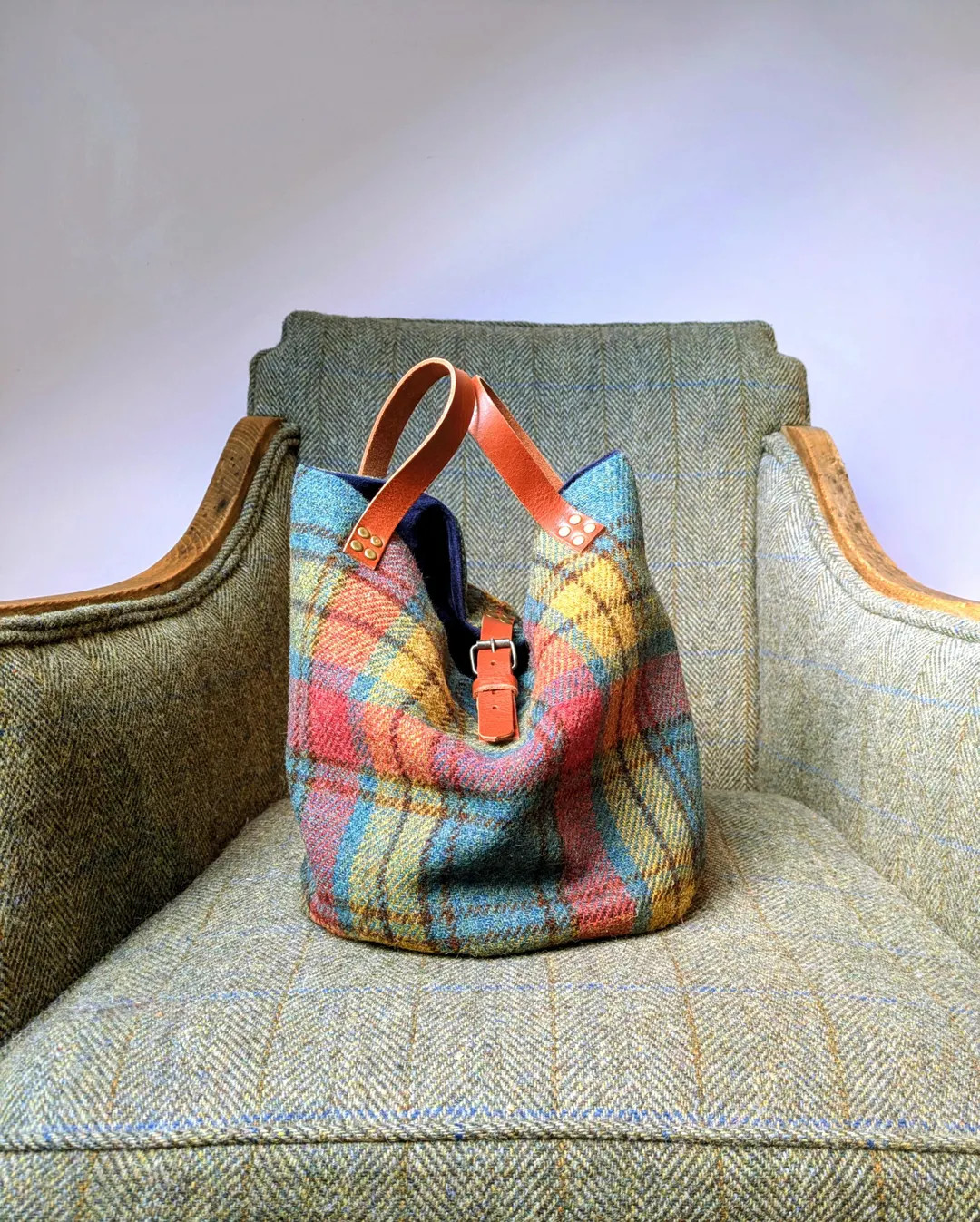 New Freddie Harris Tweed Tote Bucket Bag - Etsy | Etsy (US)