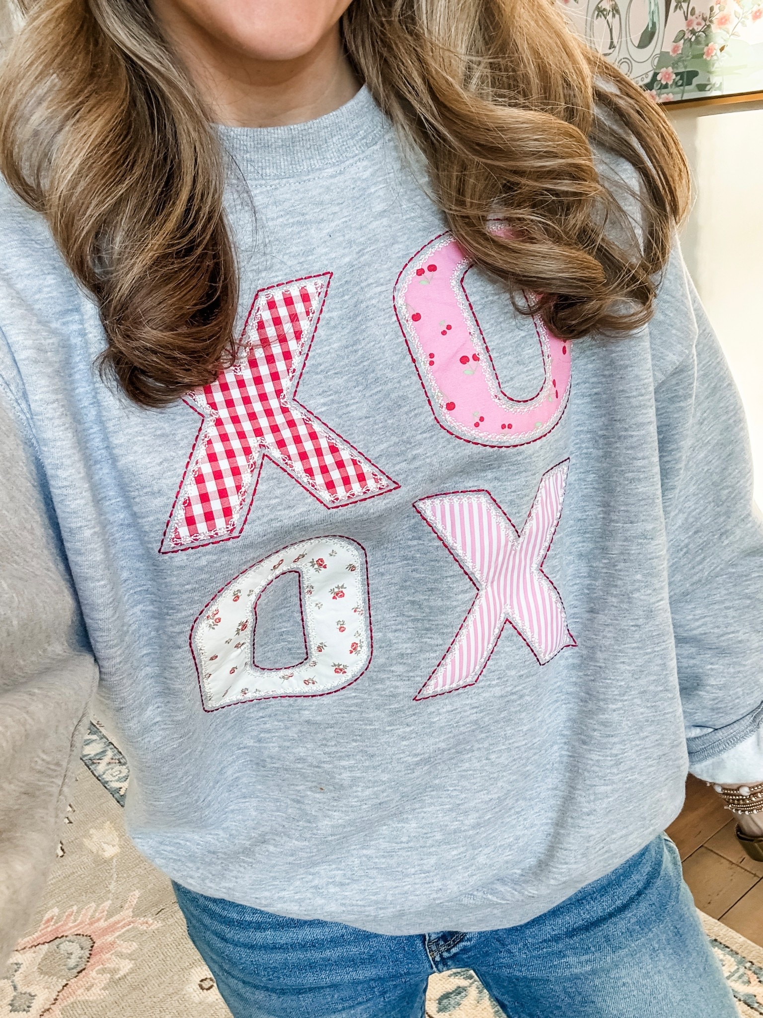 This Target sweatshirt is such a good one! Love the embroidered style of letters. True to size. 

#LTKSeasonal #LTKFindsUnder50 #LTKootd