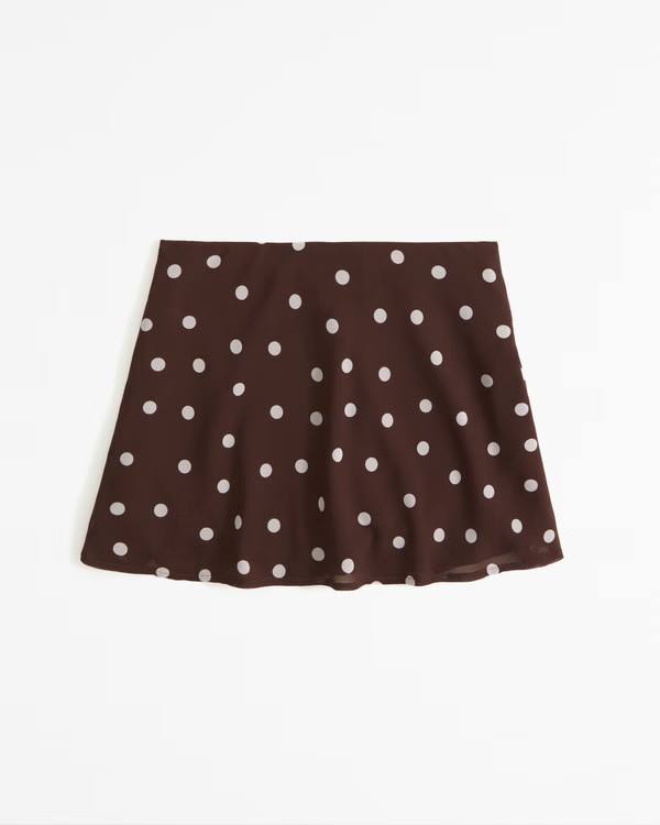 Flowy Chiffon Mini Skort | Abercrombie & Fitch (US)