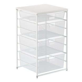 Elfa® Cabinet-Sized Mesh Closet Drawers White | The Container Store