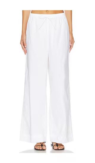 Tie Waist Pant in Classic White | Revolve Clothing (Global)
