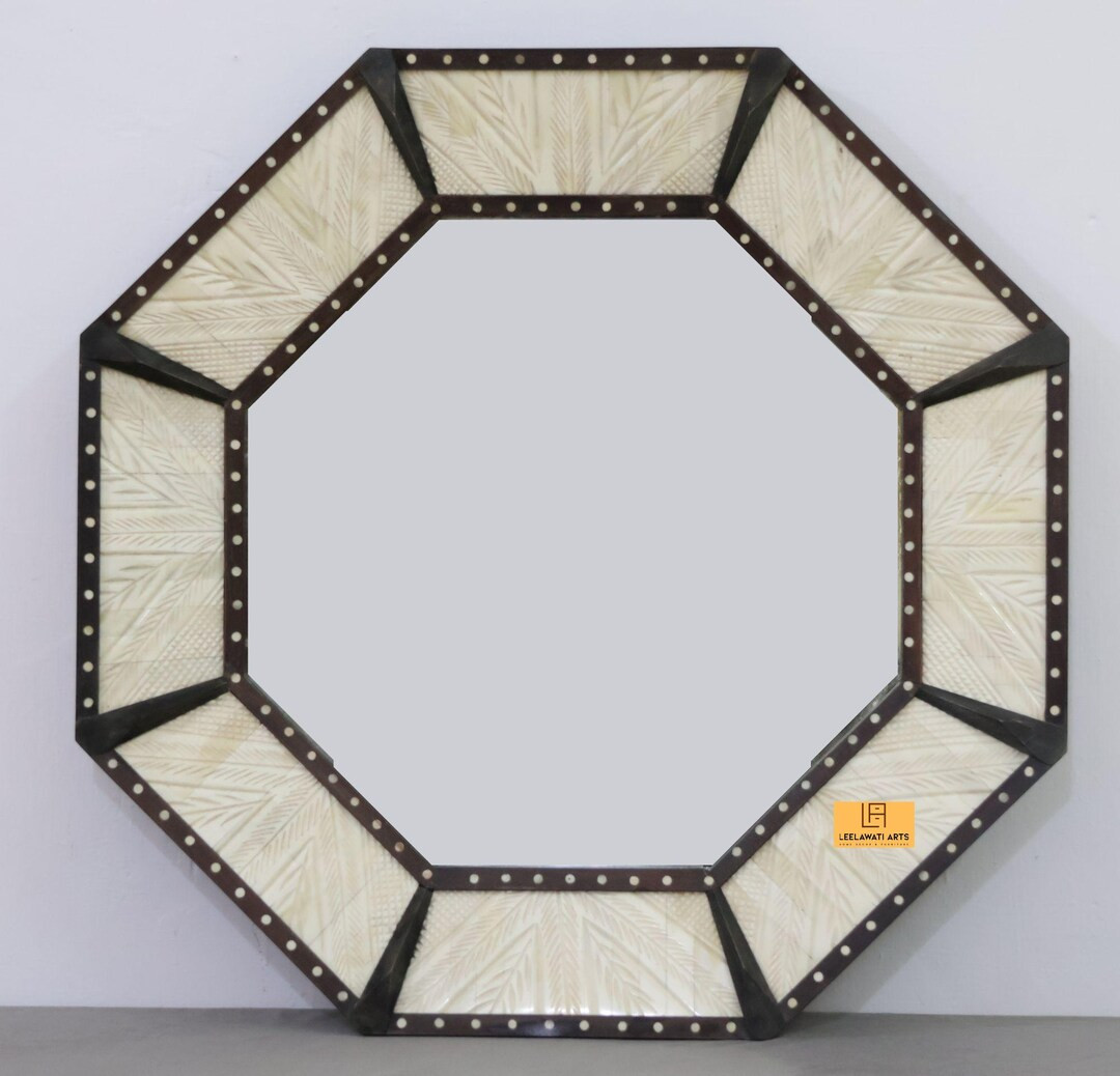 Luxury Wall Mirror Frame Home Décor Bone Carving Design Table Top Mirror - Etsy | Etsy (US)