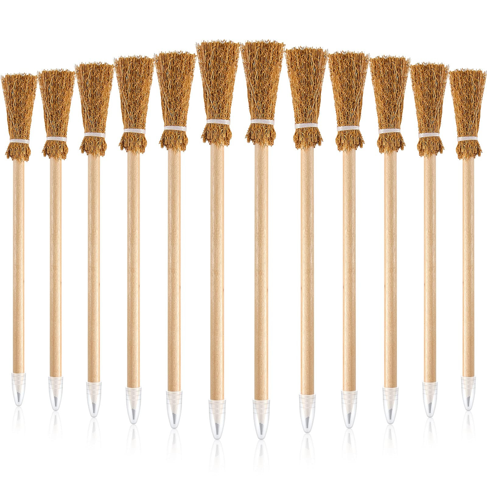 Zonon 12 Pieces Witch Broom Pencils Witch Party Favors Party Supplies for Kids Teens Adults Class... | Amazon (US)